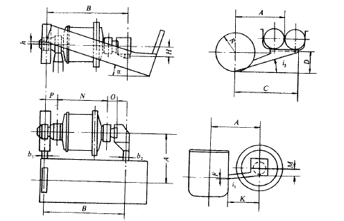 Connection of ball mill and spiral classifier