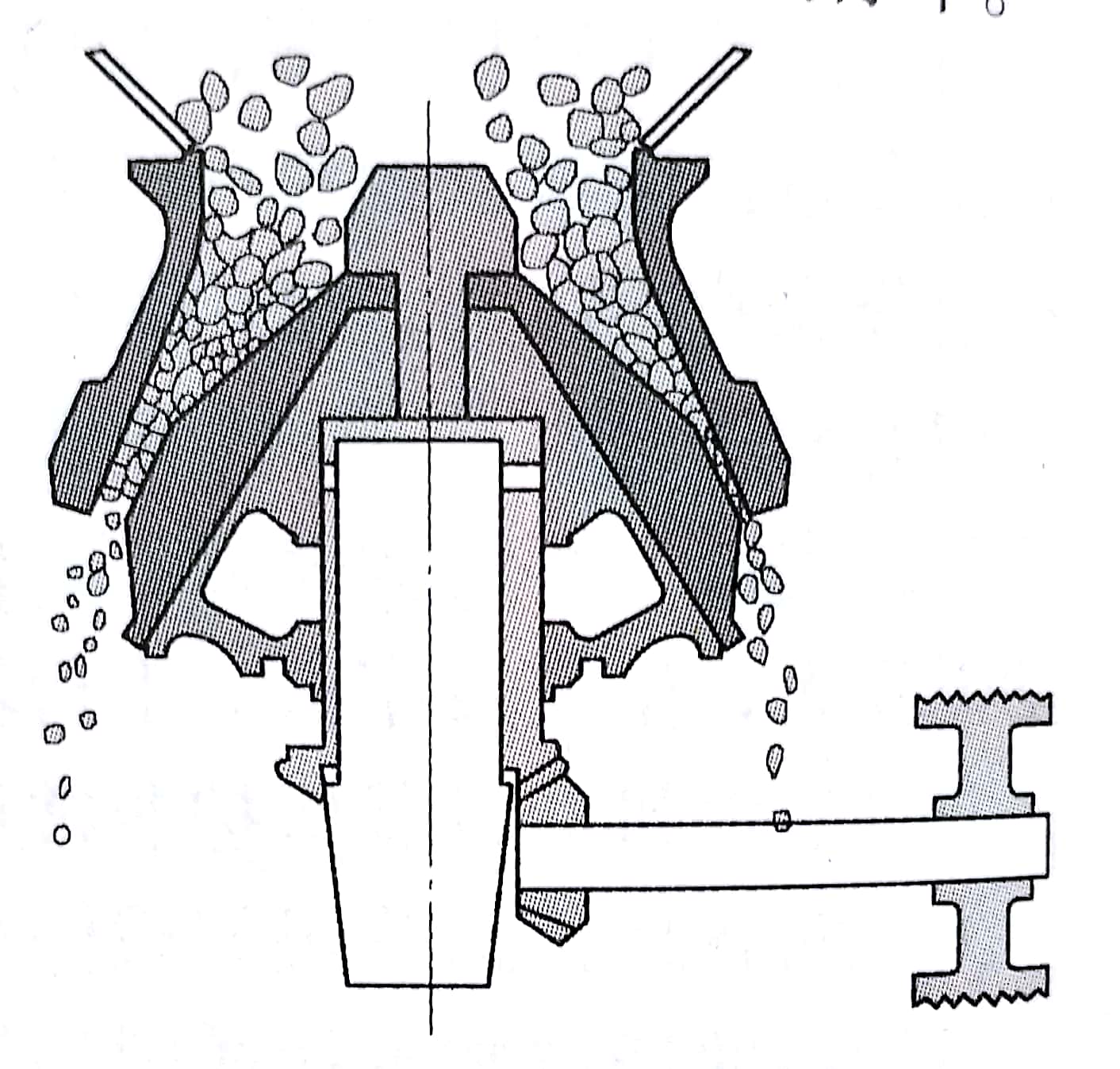 Working principle of cone cruser