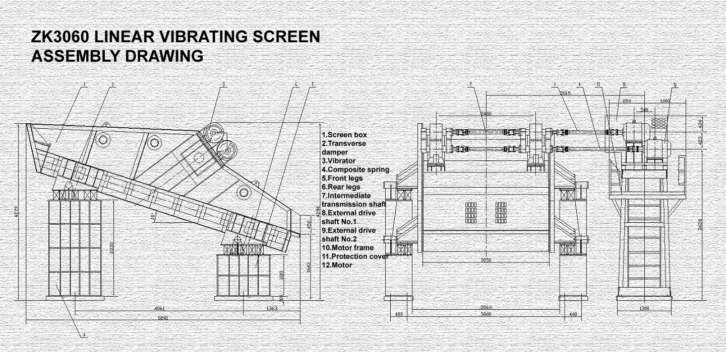 Linear vibrating screen